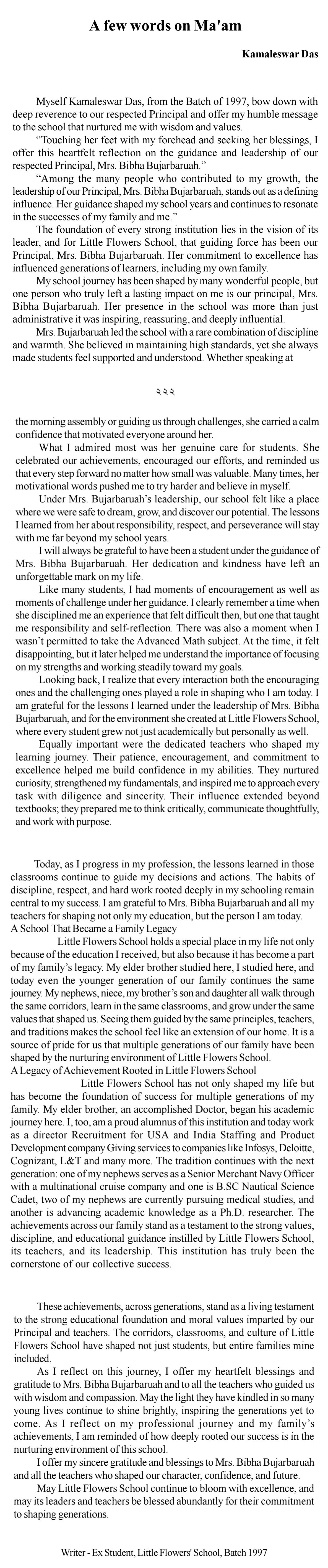 A few words on Ma'am