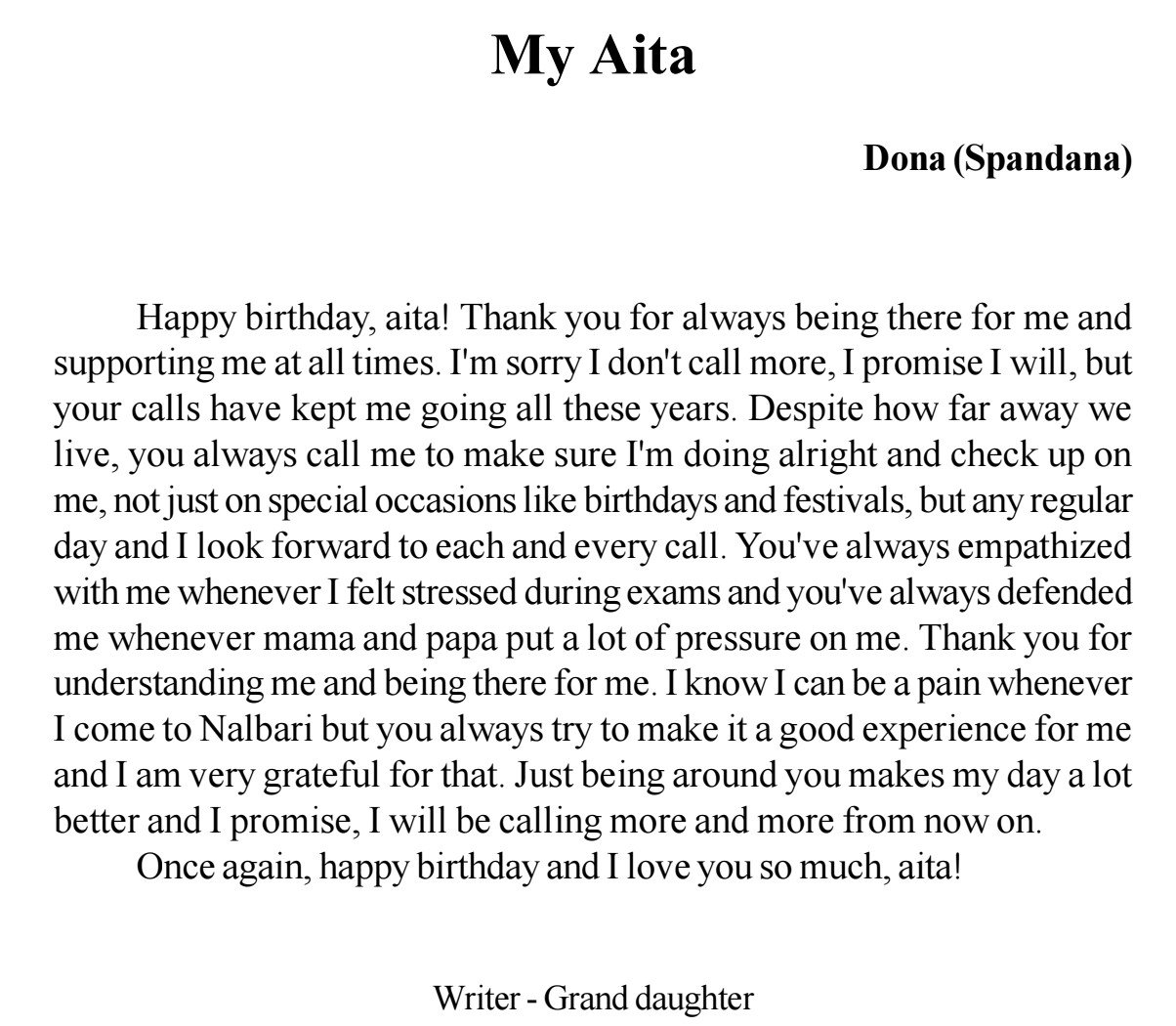 My Aita  Dona