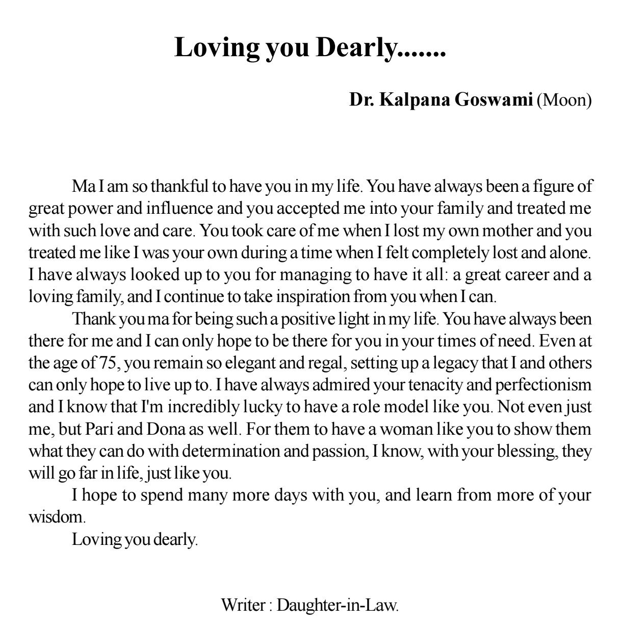 Loving you Dearly.....