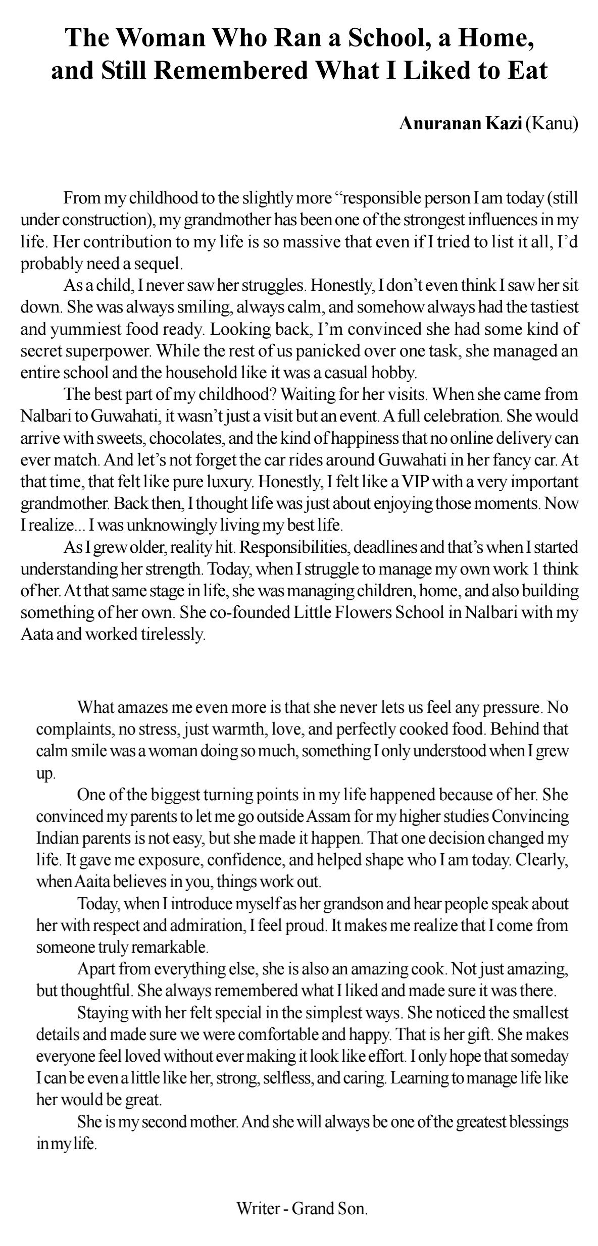 The Woman Who Ran a School, a Home, and Still Remembered What I Liked to Eat